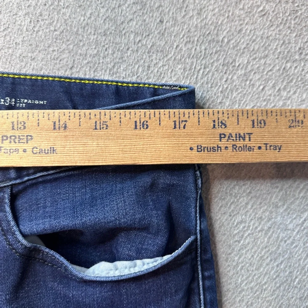 Banana Republic Jeans Mens 35x34 (35x31) Traveler Straight Fit Dark Blue Wash